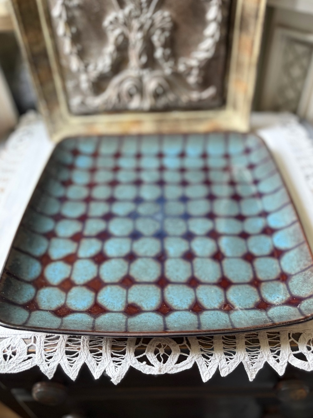 Home Trends Mystic Odyssey
blue & brown square dinner plate